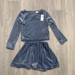 Gap Kids Shiny Blue Top with Skirt, size 4-5 NWT